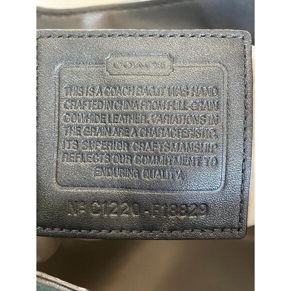 COACH Lexy pearlized navy Pleated Leather Carryall Shoulder Bag F18829 - Picture 10 of 10